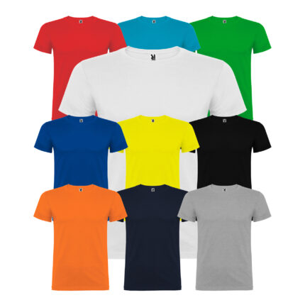 Roly Pack de 10 Camisetas Hombre Multicolor 100% Algodón 155g Manga Corta