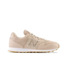 New Balance Lifestyle 500 Mujer Zapatillas Beige Leopardo GW500LM2, suela de caramelo